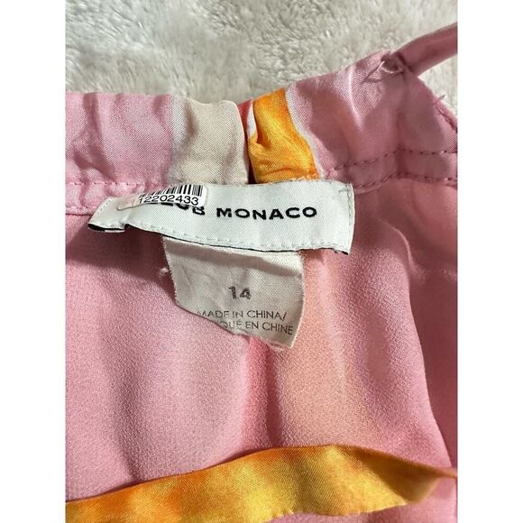 Club Monaco Amirra Dress Women's Plus 14 Pink Striped Silk Sleeveless Midi RTR - Picture 7 of 12